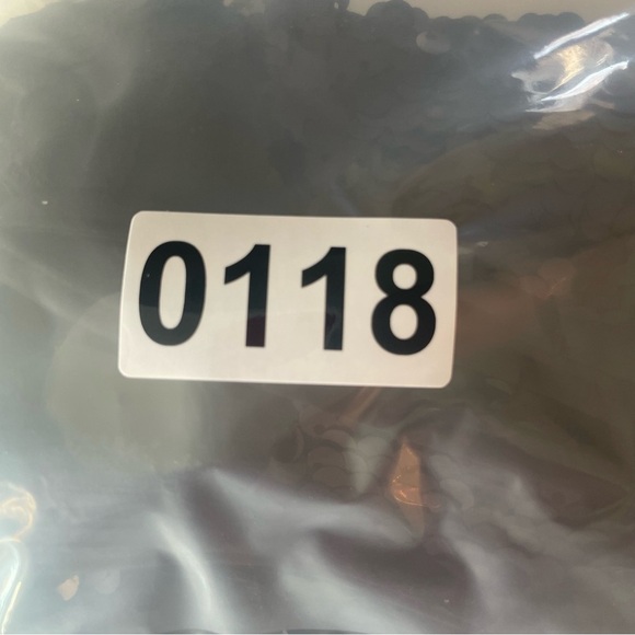 New! Victorias Secret sequin lace up bandeau black y2k style 20118 - Picture 12 of 12